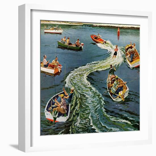 "Making a Wake", July 26, 1958-Ben Kimberly Prins-Framed Premium Giclee Print