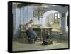 Making Apple Pie-Gustav August Hessl-Framed Stretched Canvas