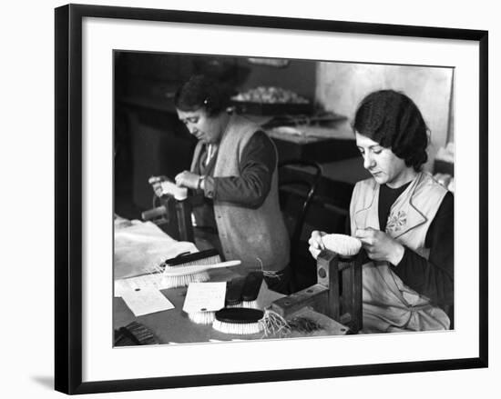 Making Brushes 1930S-null-Framed Photographic Print