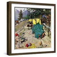 "Making Camp", July 19, 1958-Thornton Utz-Framed Giclee Print