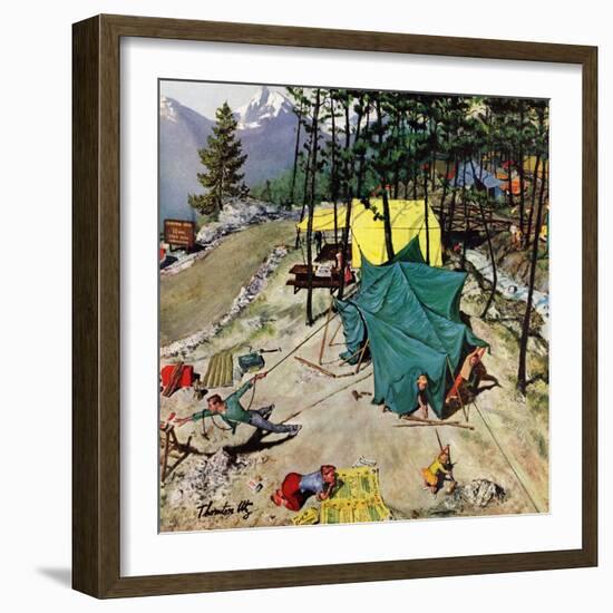 "Making Camp", July 19, 1958-Thornton Utz-Framed Giclee Print