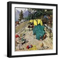 "Making Camp", July 19, 1958-Thornton Utz-Framed Giclee Print