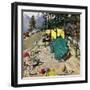 "Making Camp", July 19, 1958-Thornton Utz-Framed Giclee Print