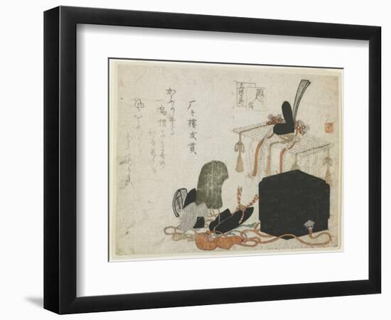 Making Court Headgears-Ryuryukyo Shinsai-Framed Giclee Print