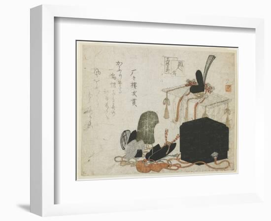 Making Court Headgears-Ryuryukyo Shinsai-Framed Giclee Print