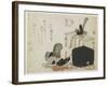 Making Court Headgears-Ryuryukyo Shinsai-Framed Giclee Print