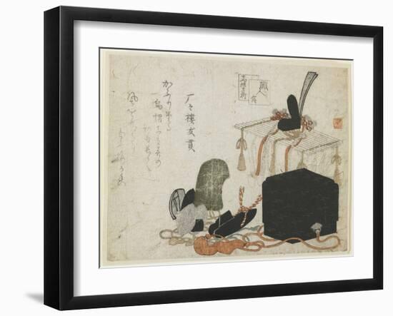 Making Court Headgears-Ryuryukyo Shinsai-Framed Giclee Print