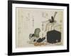 Making Court Headgears-Ryuryukyo Shinsai-Framed Giclee Print