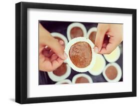 Making Cupcake with Shallow Depth of Field-zurijeta-Framed Photographic Print