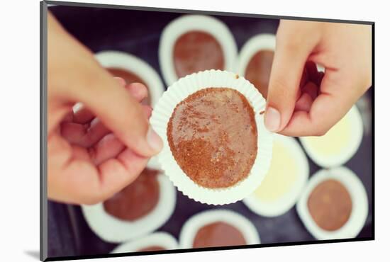 Making Cupcake with Shallow Depth of Field-zurijeta-Mounted Photographic Print