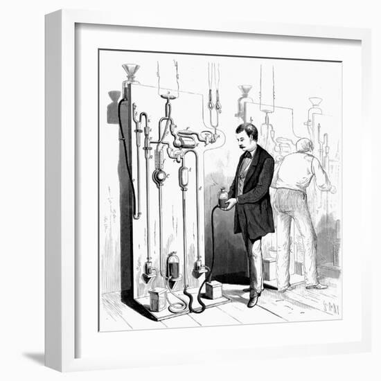 Making Edison Light Bulbs, 1880-null-Framed Giclee Print