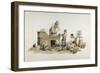 Making Flower Pots, 1808-William Henry Pyne-Framed Giclee Print