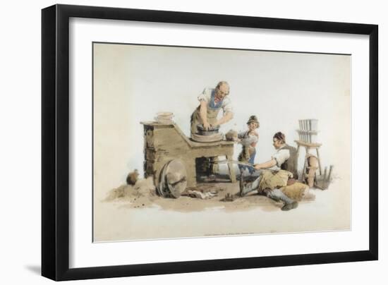 Making Flower Pots, 1808-William Henry Pyne-Framed Giclee Print