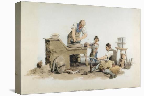 Making Flower Pots, 1808-William Henry Pyne-Stretched Canvas