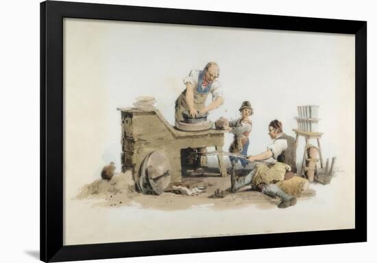 Making Flower Pots, 1808-William Henry Pyne-Framed Giclee Print