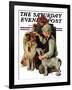 "Making Friends" or "Raleigh Rockwell" Saturday Evening Post Cover, September 28,1929-Norman Rockwell-Framed Giclee Print