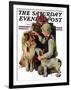 "Making Friends" or "Raleigh Rockwell" Saturday Evening Post Cover, September 28,1929-Norman Rockwell-Framed Giclee Print