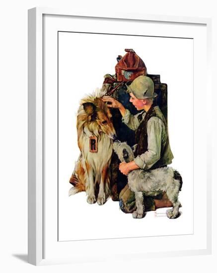 "Making Friends" or "Raleigh Rockwell", September 28,1929-Norman Rockwell-Framed Giclee Print