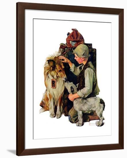 "Making Friends" or "Raleigh Rockwell", September 28,1929-Norman Rockwell-Framed Giclee Print