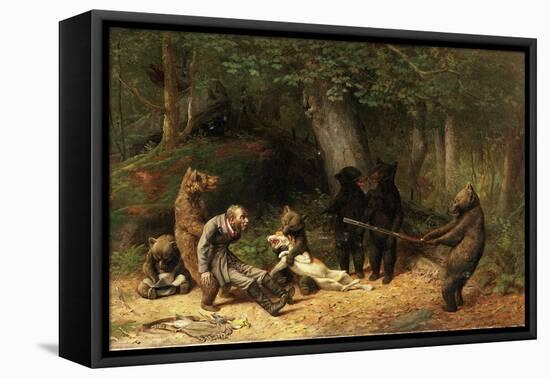 Making Game of the Hunter, 1880-William Holbrook Beard-Framed Stretched Canvas