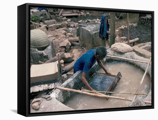 Making Hand Made Paper, China-Occidor Ltd-Framed Stretched Canvas