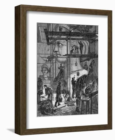 Making Head of the Statue of Liberty-null-Framed Giclee Print