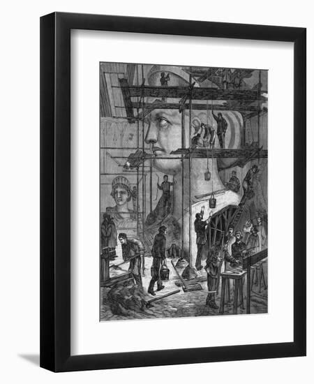 Making Head of the Statue of Liberty-null-Framed Giclee Print