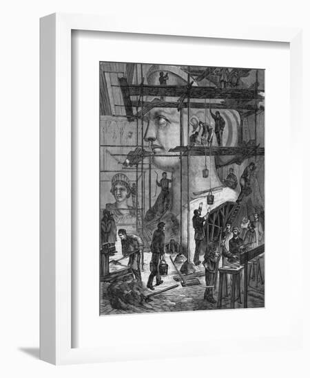 Making Head of the Statue of Liberty-null-Framed Giclee Print