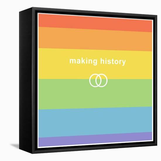 Making History - Love Wins-null-Framed Stretched Canvas