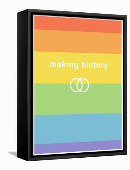 Making History - Love Wins-null-Framed Stretched Canvas