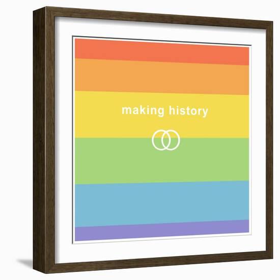 Making History - Love Wins-null-Framed Art Print