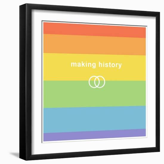 Making History - Love Wins-null-Framed Art Print