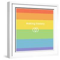 Making History - Love Wins-null-Framed Art Print