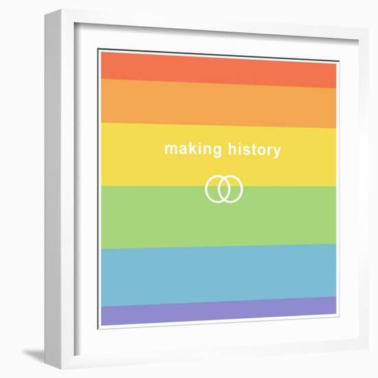 Making History - Love Wins-null-Framed Art Print