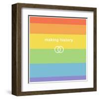 Making History - Love Wins-null-Framed Art Print