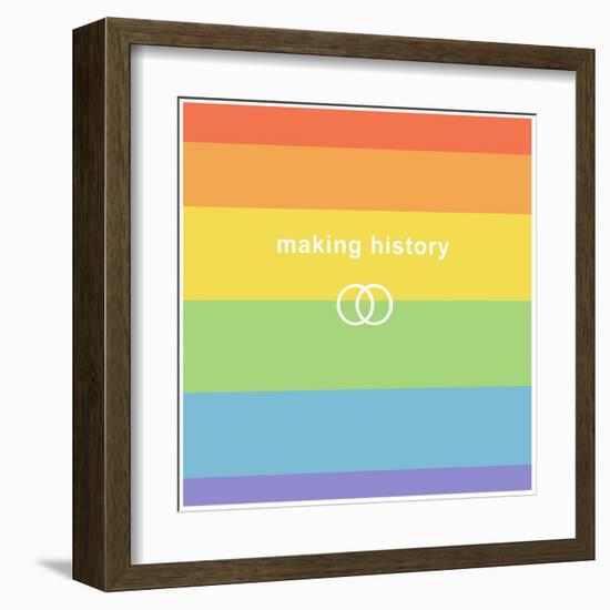 Making History - Love Wins-null-Framed Art Print