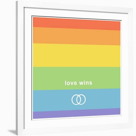 Making History - Love Wins-null-Framed Art Print