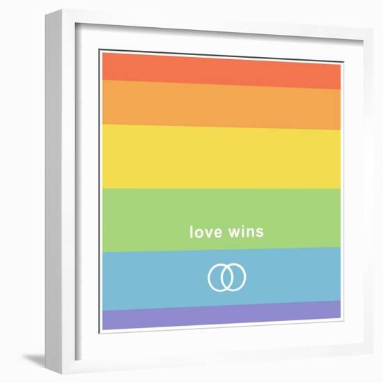 Making History - Love Wins-null-Framed Art Print