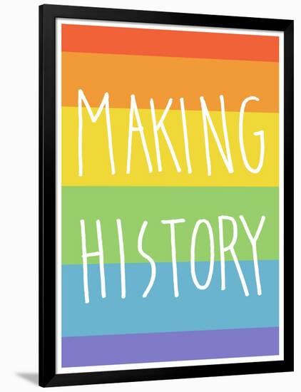 Making History - Love Wins-null-Framed Art Print