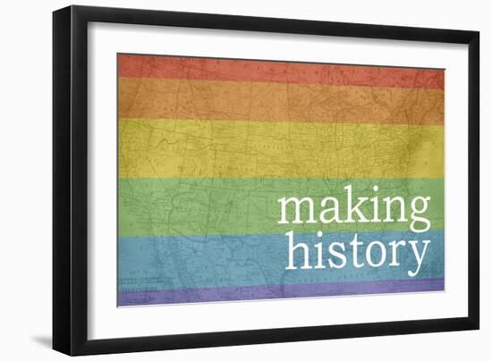 Making History - Love Wins-null-Framed Art Print