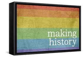 Making History - Love Wins-null-Framed Stretched Canvas