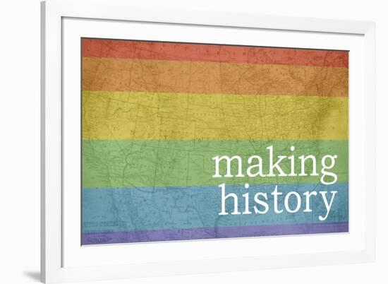 Making History - Love Wins-null-Framed Art Print