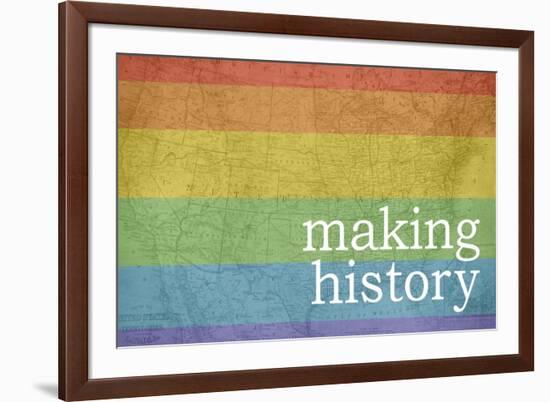 Making History - Love Wins-null-Framed Art Print