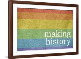 Making History - Love Wins-null-Framed Art Print