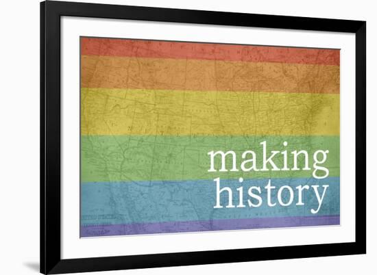 Making History - Love Wins-null-Framed Art Print