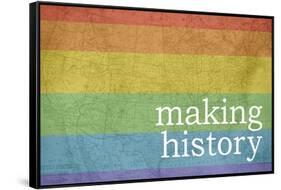 Making History - Love Wins-null-Framed Stretched Canvas