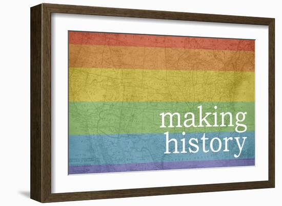 Making History - Love Wins-null-Framed Art Print