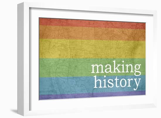 Making History - Love Wins-null-Framed Art Print