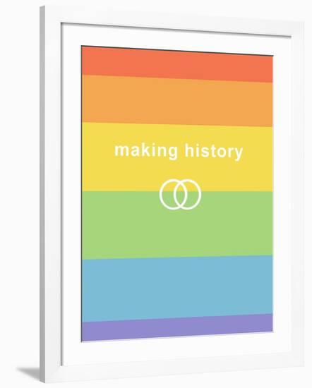 Making History - Love Wins-null-Framed Art Print