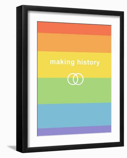 Making History - Love Wins-null-Framed Art Print